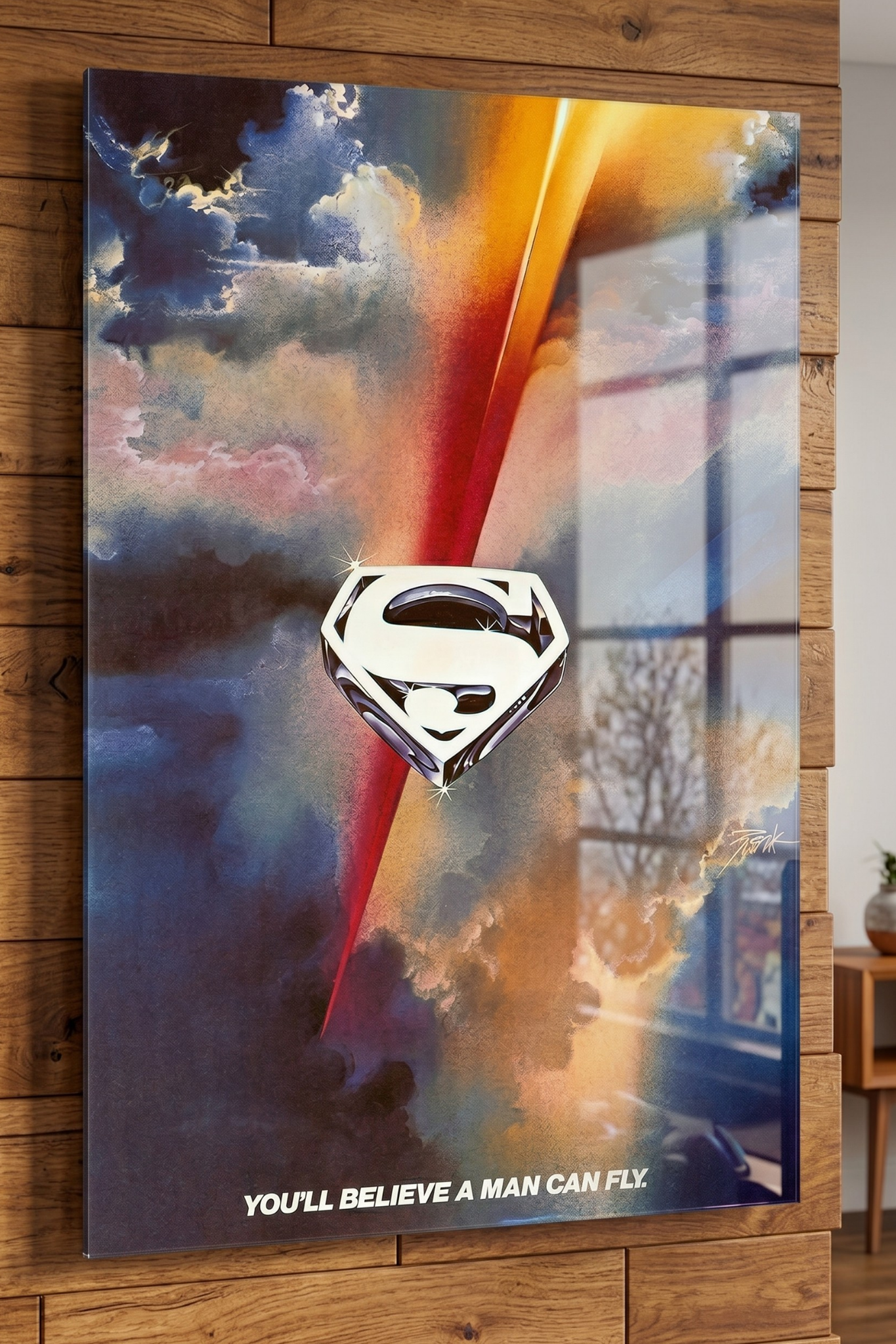 Man of Tomorrow Retro Acrylic Wall Art
