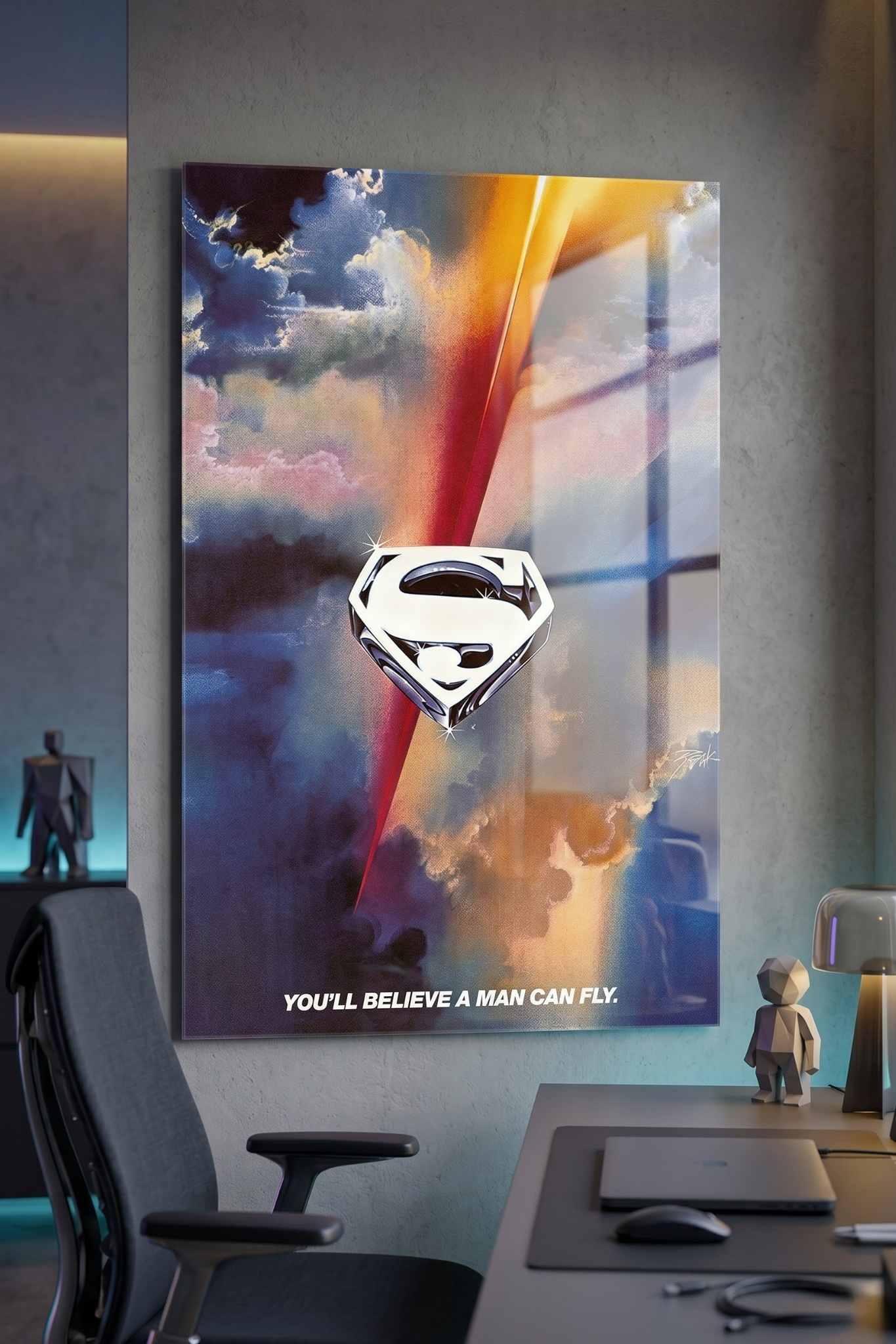 Man of Tomorrow Retro Acrylic Wall Art