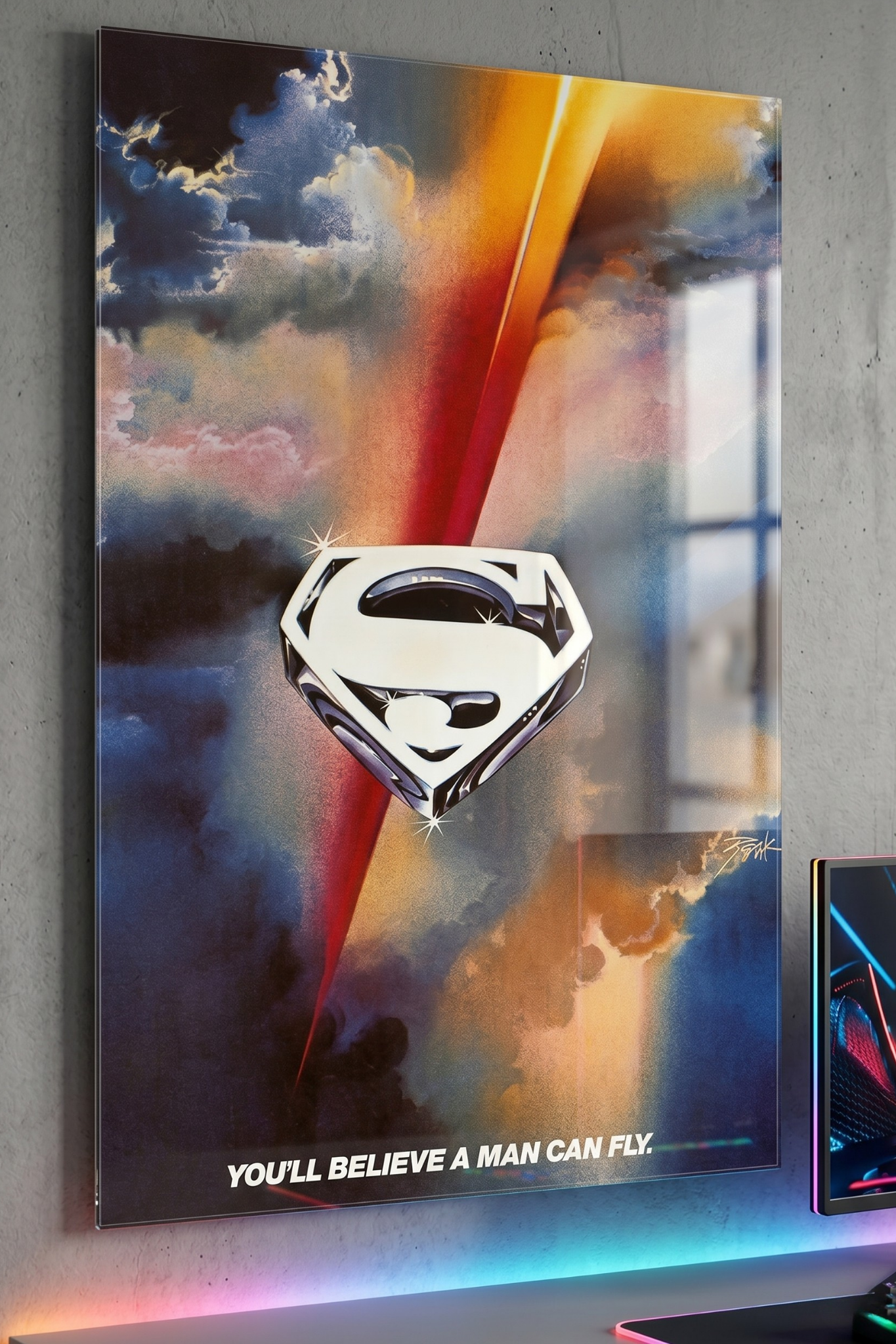 Man of Tomorrow Retro Acrylic Wall Art