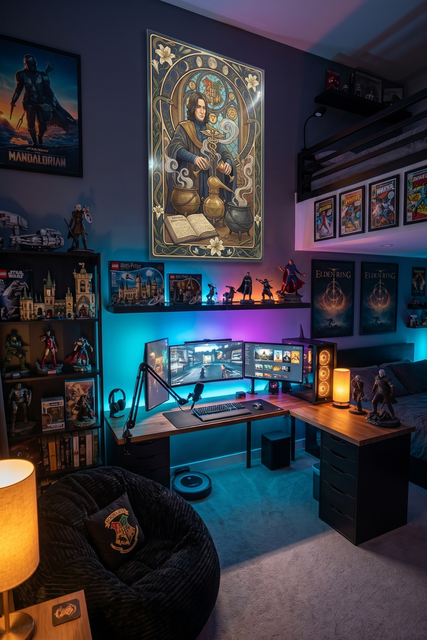 Mystic Alchemist Art Nouveau Framed Plexiglass Wall Art