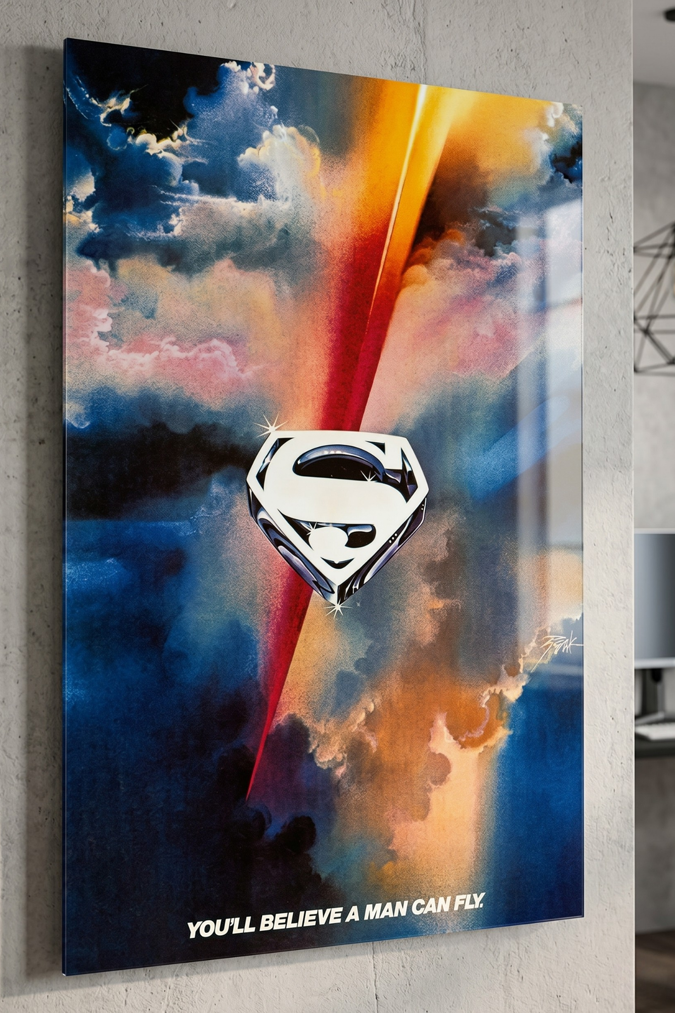 Man of Tomorrow Retro Acrylic Wall Art