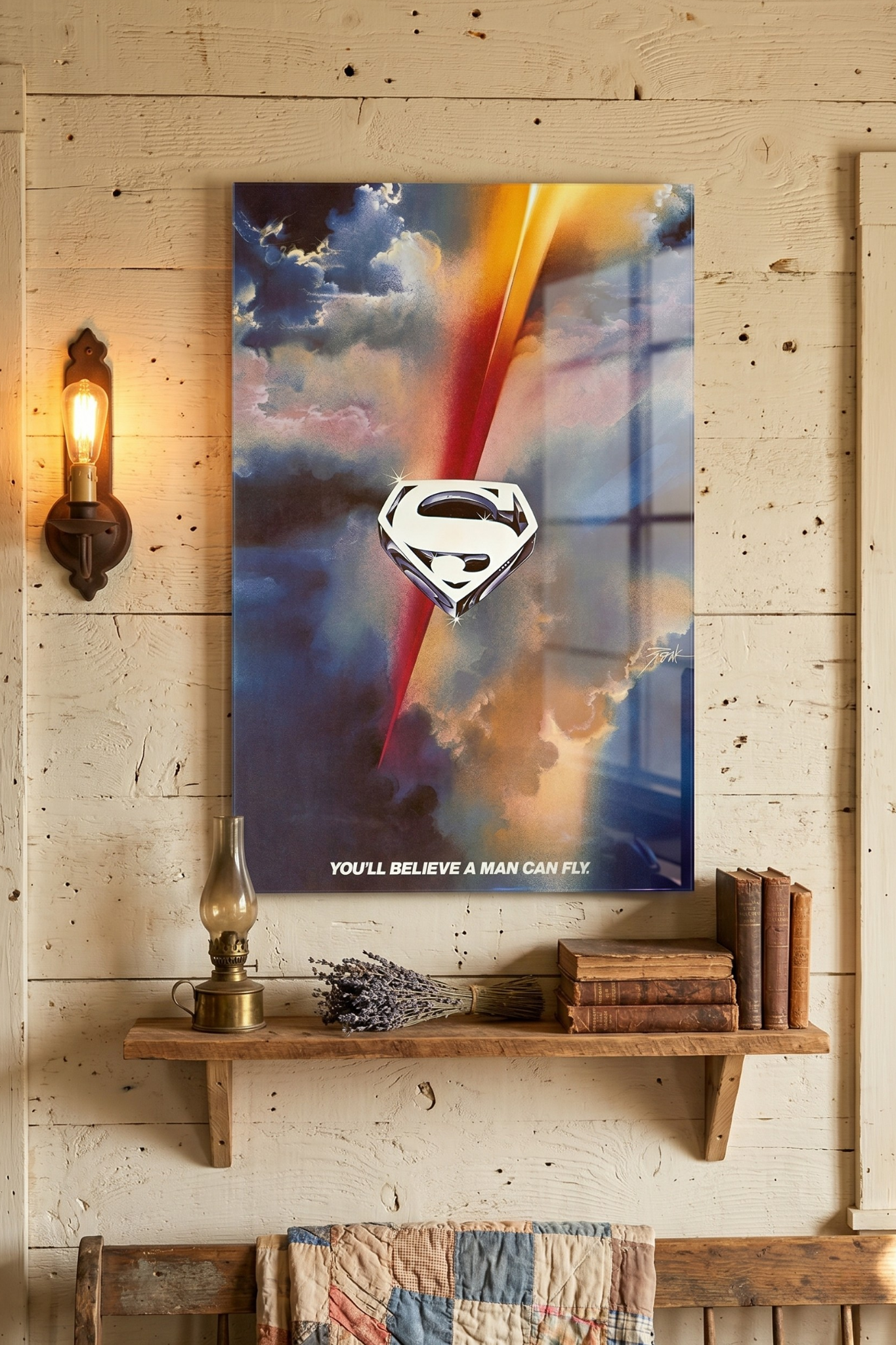 Man of Tomorrow Retro Acrylic Wall Art
