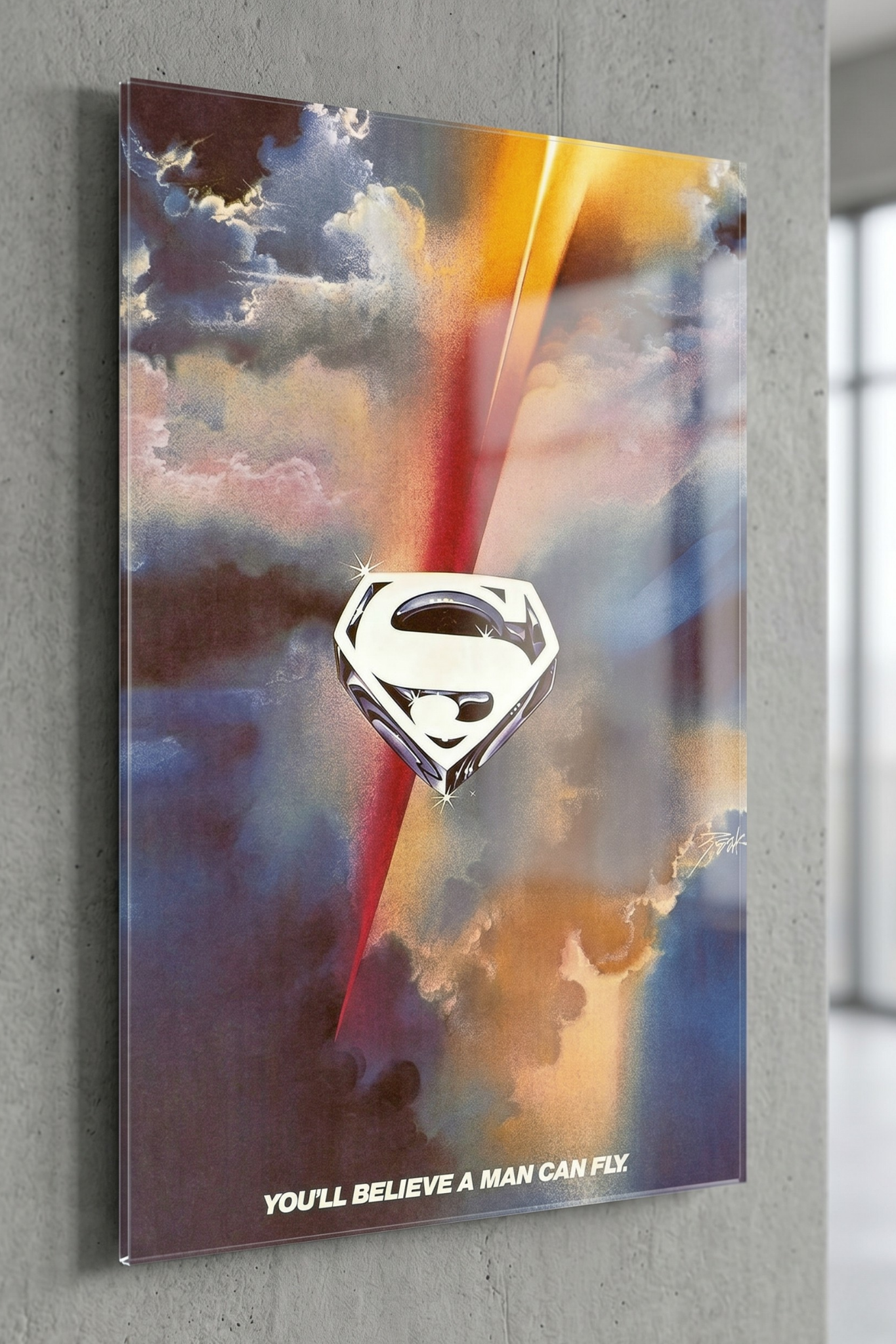 Man of Tomorrow Retro Acrylic Wall Art