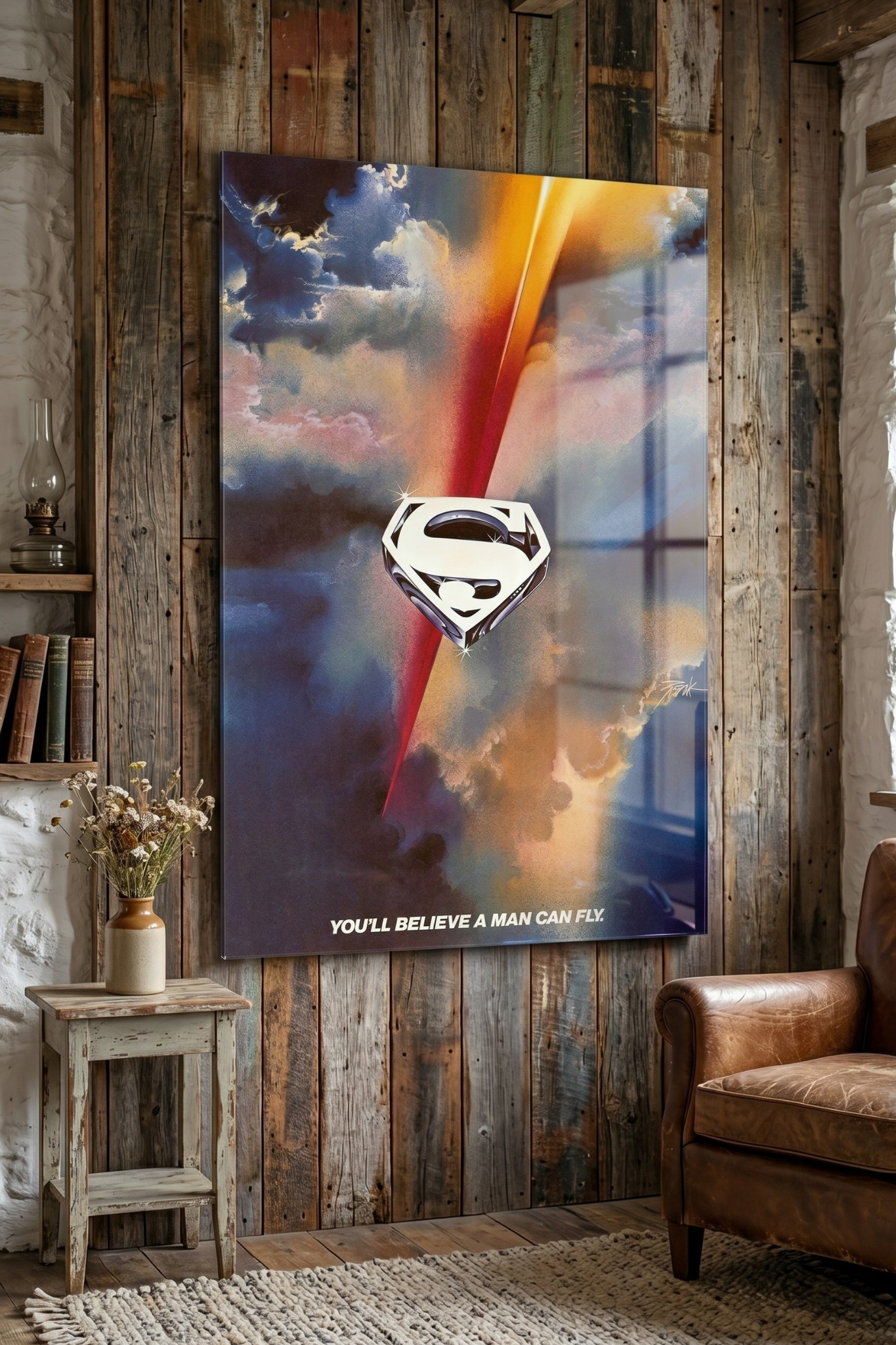 Man of Tomorrow Retro Acrylic Wall Art