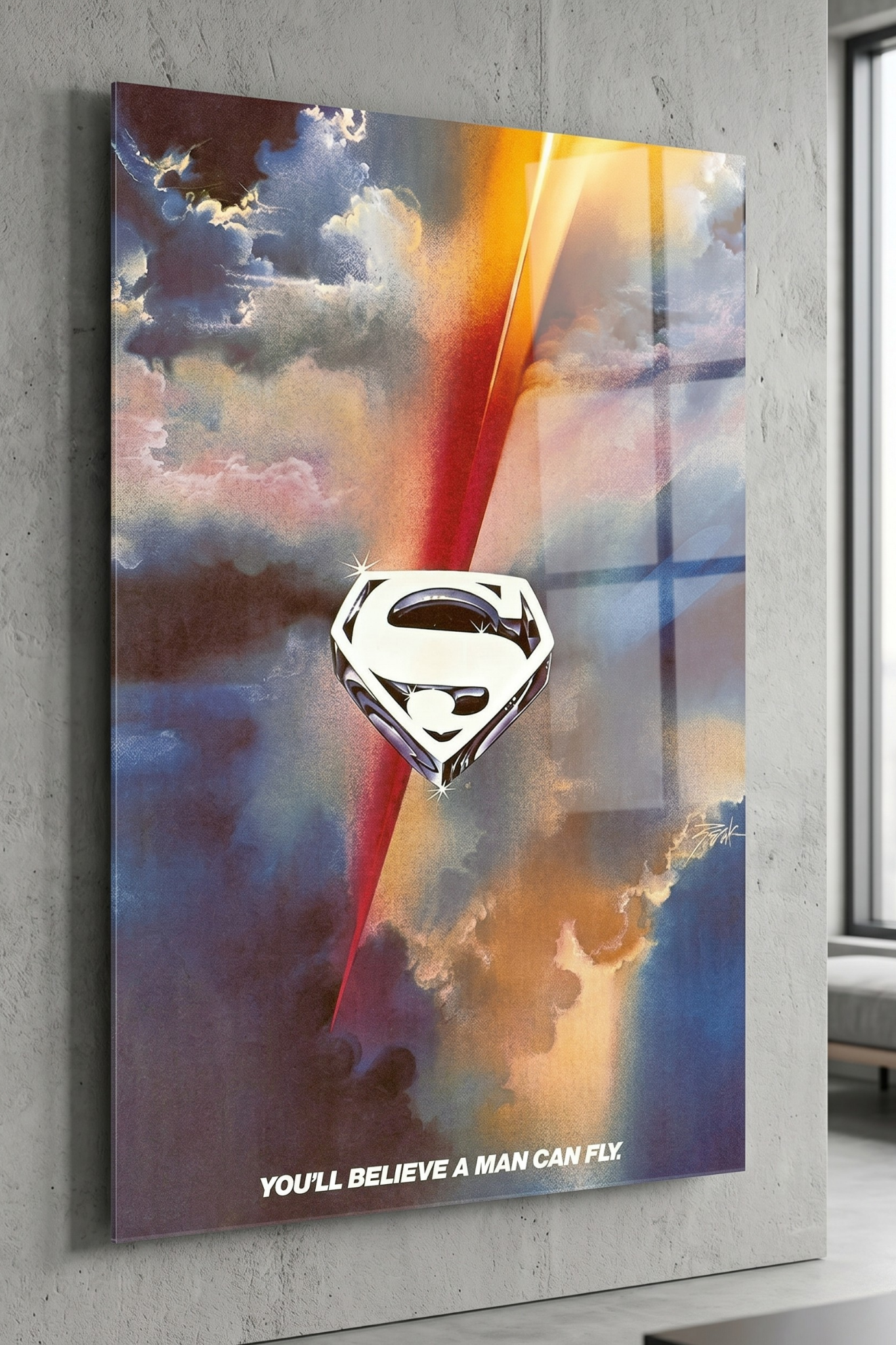 Man of Tomorrow Retro Acrylic Wall Art