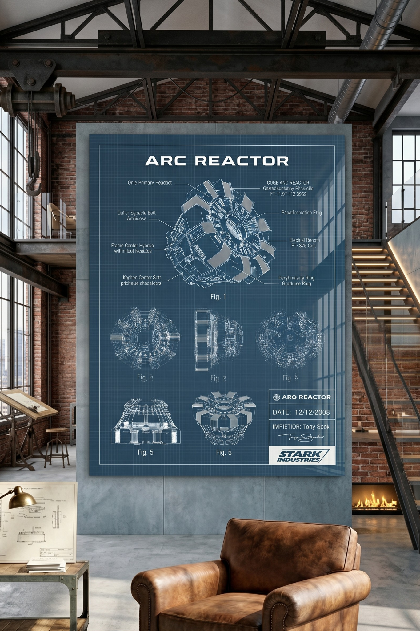 Futuristic Core Reactor Technical Blueprint