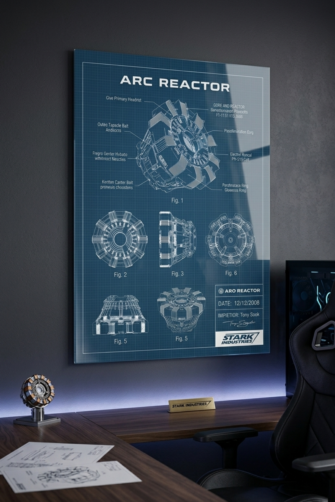 Futuristic Core Reactor Technical Blueprint